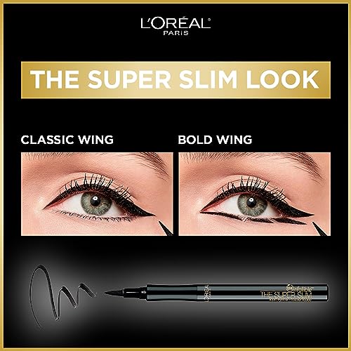 L'Oreal Paris Super Slim Liquid Eyeliner by Infallible, 12H Wear and Quick Dry Formula with Smooth and Smudge-Free Application, Black, 1 ml - Image 4