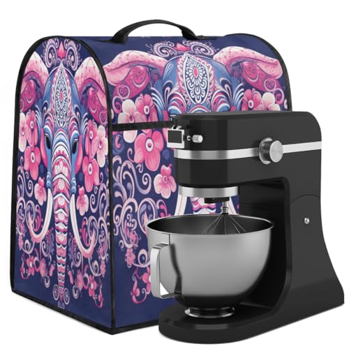 Coffee Maker Cover Bohemia Elephant Printing Kitchen Appliance Covers Small Appliance Covers Blender Cover Juicer Cover Dust Covers for Kitchen Appliances with Top Handle and Pockets,Washable,C870