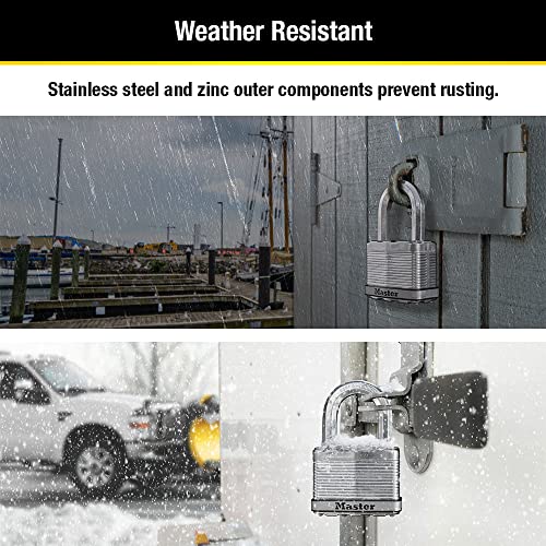 Image of Master Lock M15XTLF Magnum Heavy Duty Outdoor Padlock with Key, 2 Pack Keyed-Alike