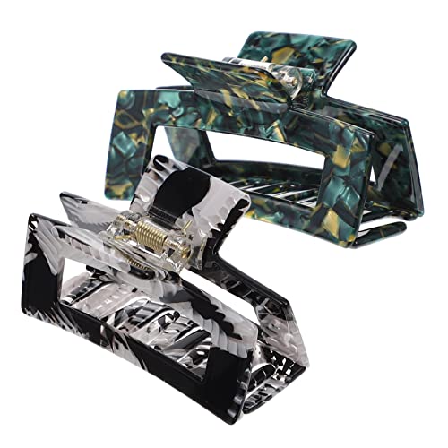 DECOMELODY 2個?古?? 醋酸板材大号気質ヘアクリップ おしゃれな女性向けの