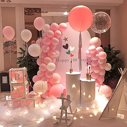 Image of 5 Inch Pastel Pink Balloons - 100 Pcs Mini Macaron Pink Latex Balloons for Birthday, Wedding, Baby Shower Parties