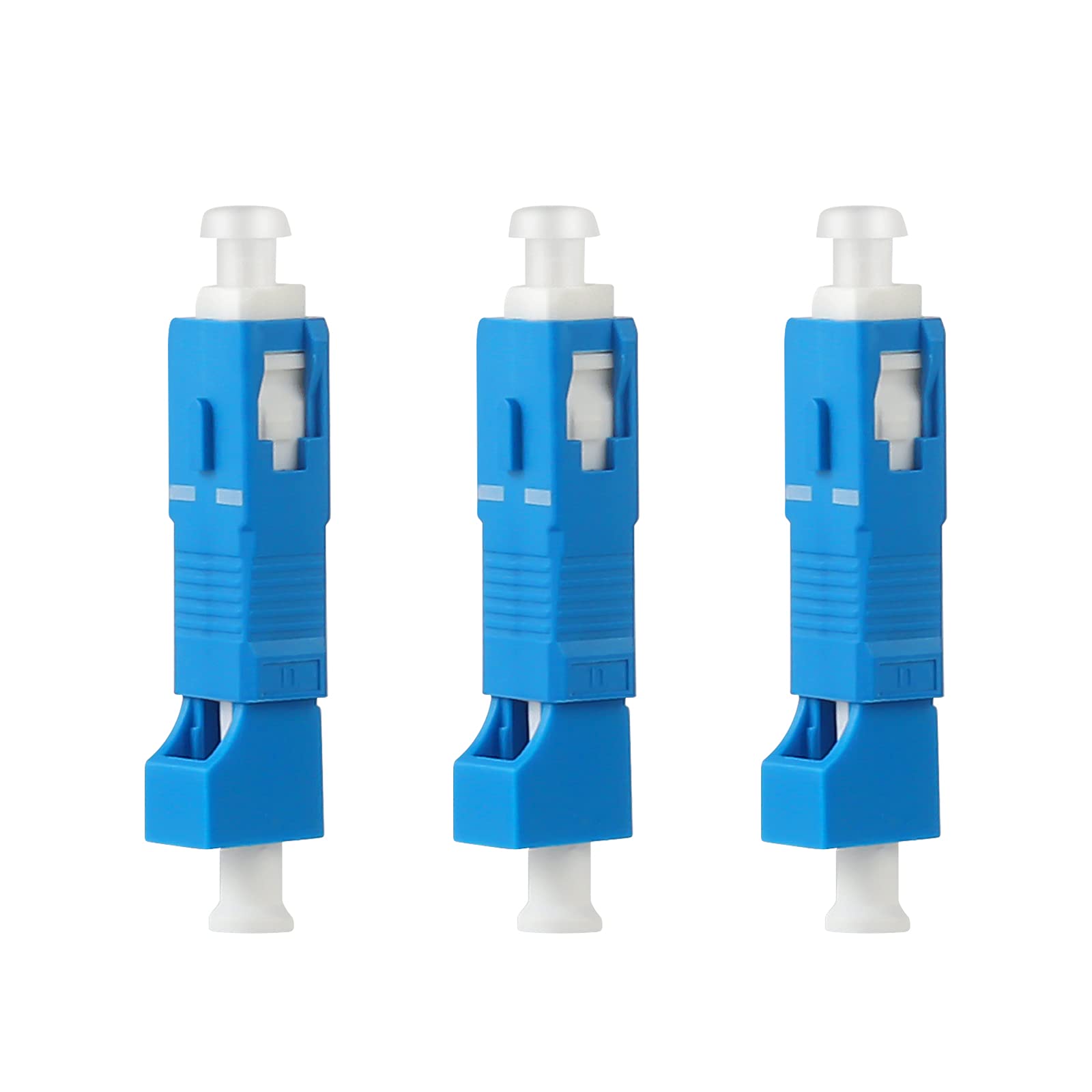 Moocci 3PC LC Female to SC Male Hybrid Flange Singlemode 9/125 SM Optical Fiber Adapter Connector for Digital Communication Optical Equipment Tool