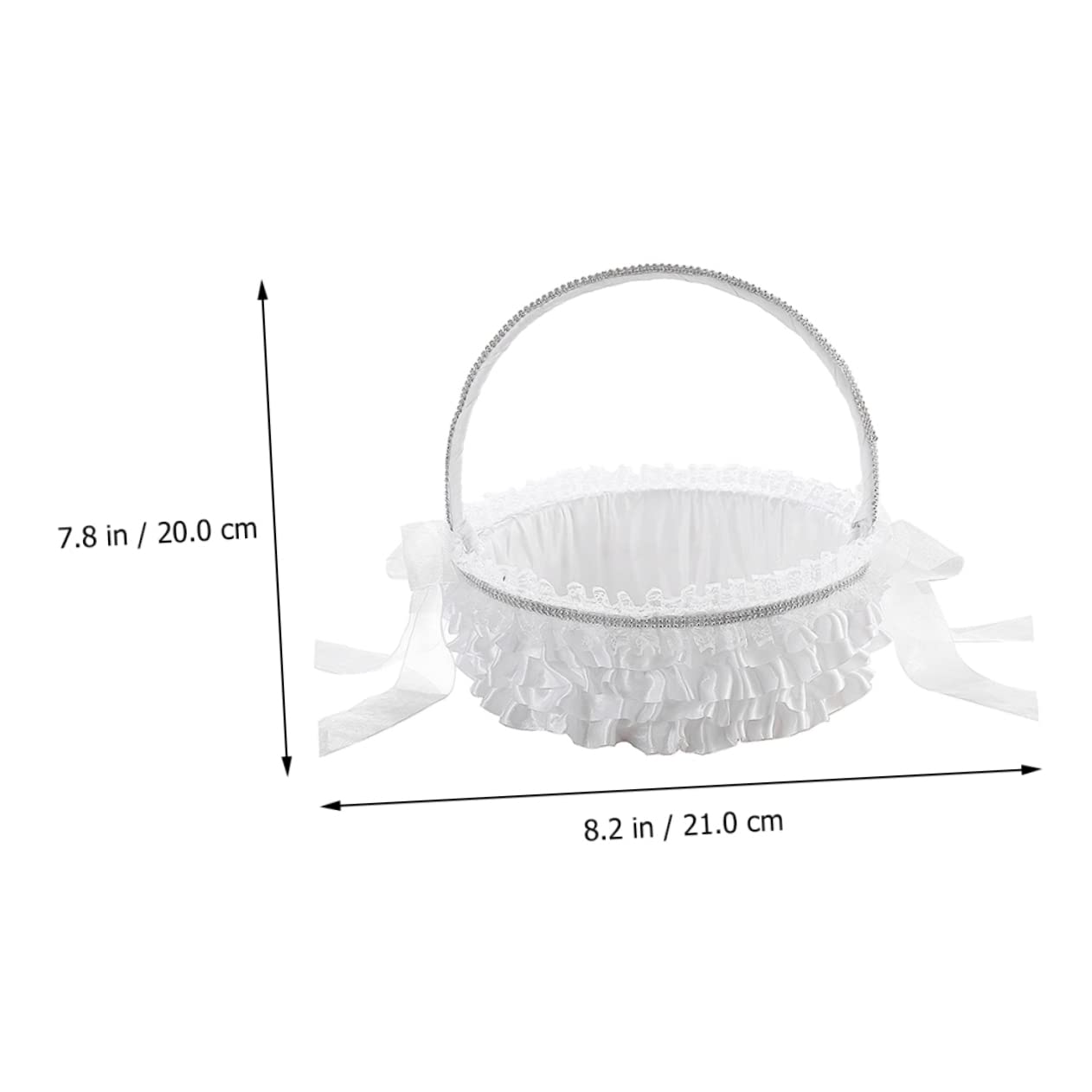 Cabilock 2stücke Hochzeitsblumenkorb Für Blumenmädchen Design Mit Spitzenrand Für Zeremonien Und Feierlichkeiten Leicht Und Tragbar Streuen Von Blütenblättern