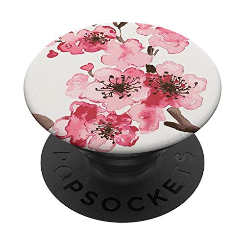 Water Color Painting Japanese Cherry Blossom Tree PopSockets PopGrip: Swappable Grip for Phones & Tablets