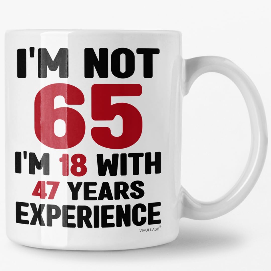 Vivulla68 Happy 65th Birthday Gifts For Men Women, 65 Birthday Mug, 65 Birthday Gifts For Men Women, 1960 Birthday Gifts For Men Women, 65 Year Old Birthday Gifts Men Women, Gifts For 65 Year Old Man