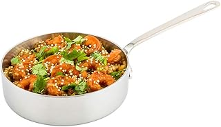 Restaurantware 2 Ounce Saute Pan 1 Durable Saucepan - Ergonomic Handle Oven-Ready Stainless Steel 12-Ounce Sauce Pot No-Corrosion For Sauces Dips Or Mini Dishes