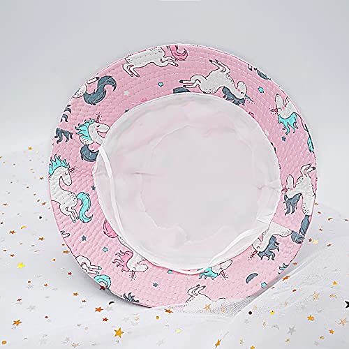 Kids Bucket Hat Print Cotton Beach Hat Summer Travel Sun Hats4