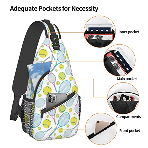 ASYG Tennis Sling Bag Sport Crossbody Chest Daypack Casual Backpack Tennis Shoulder Bag For Travel Picnic4