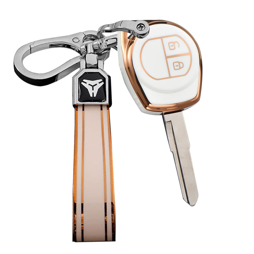 KUNIO Key Fob Cover Fit for Suzuki Swift Vitara Sx4 Baleno Kizashi Ignis Ertiga Car Key Case TPU Key Shell keychain 2 Buttons