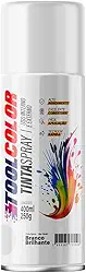 Tinta Spray Uso Geral 400ml, TOOLCOLOR, Branco Brilhante, TE0100018