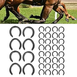 Hoefijzer, 10 paar Q235 stalen duurzame hoefijzers Set Training Match Hoefijzer