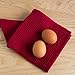 Now Designs Ripple Kitchen Dishcloth, Set of 4, Carmine Red