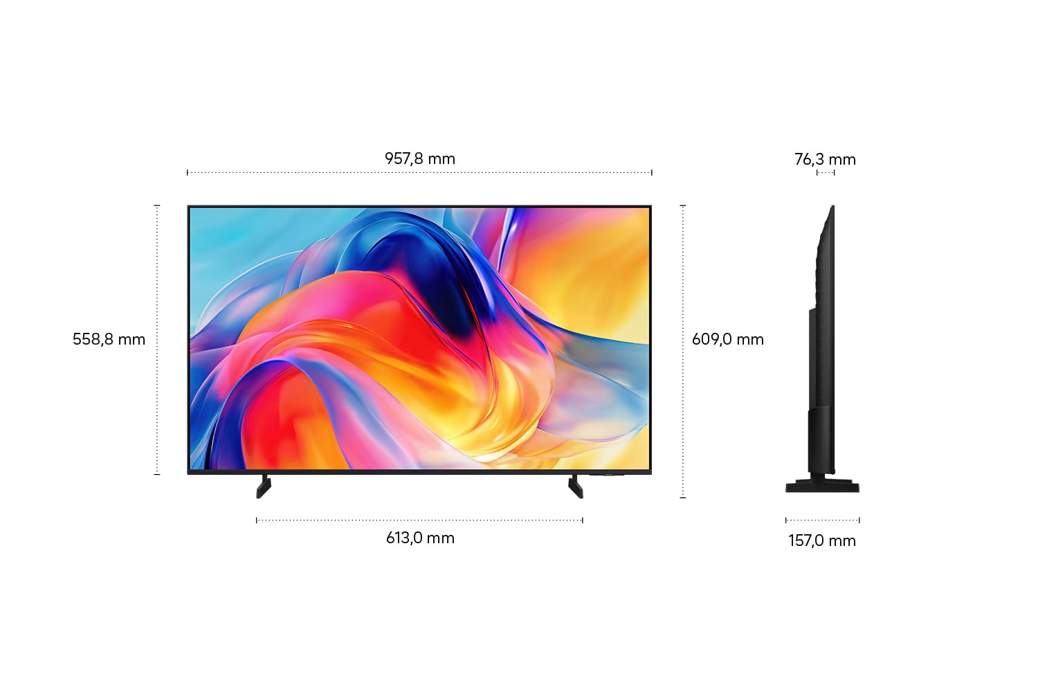 Samsung Mini LED M70H 4K 43 Zoll (108 cm), UHD Fernseher, Mini LED HDR für beeindruckende Details, Motion Xcelerator 144Hz, Dynamik Sound Pack, AI Companion für Fragen, kostenlos 900 Sender, Smart TV