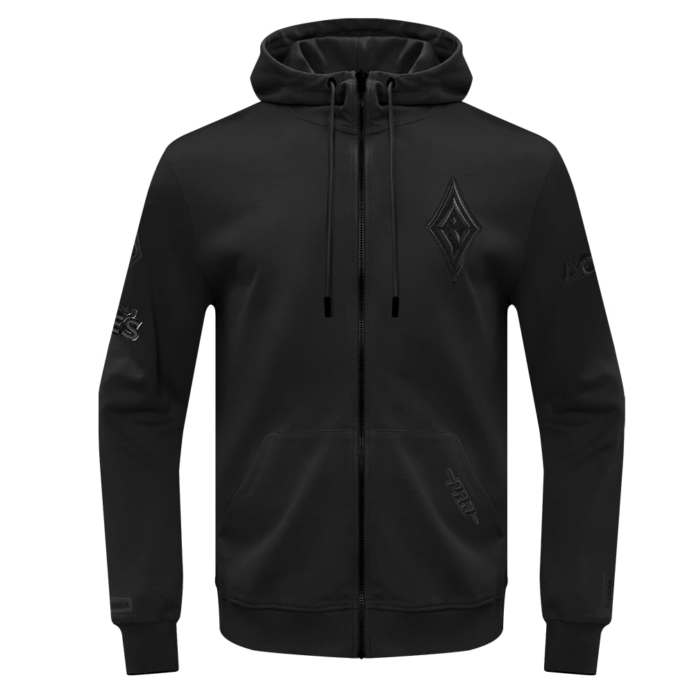 Pro Standard Mens WNBA Classic Triple Black Full Zip Hoodie