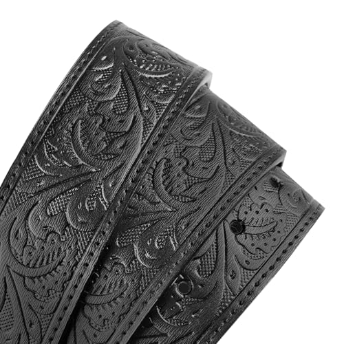 Western Belts for Woman Mens Cowboy Cowgirl Belt with Replaceable Buckle Country Strap Embossed Leather for Jeans4