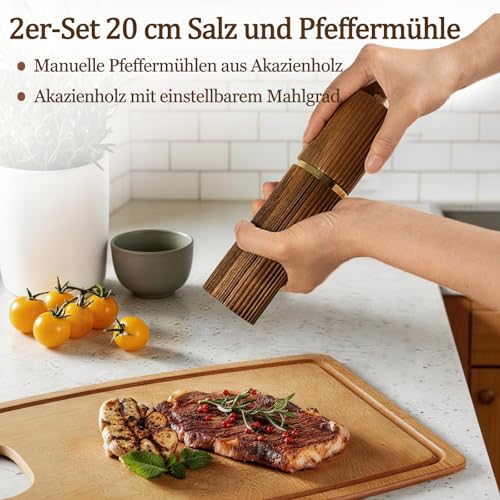 Moulin à poivre Haomacro manuel résistant humidité en bois - 5