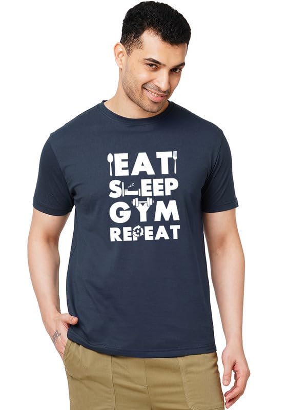 Image of Wear Your Opinion Mens Graphic Printed T-Shirt (Design: Gym Repeat)