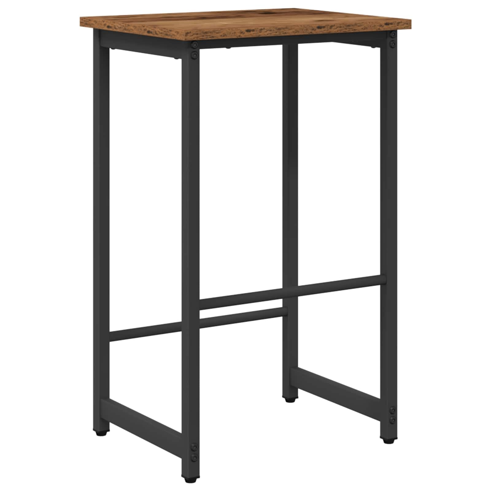 Taburete Madera Vieja 40 * 32 x 74 cm Madera Mecanizada Con Marco de Acero