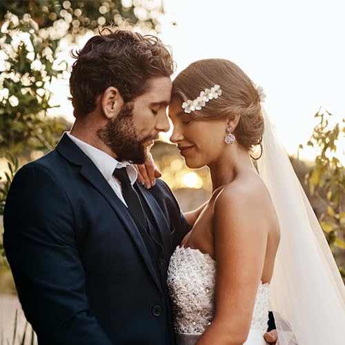 Barretes para cabello con pedrería estilo francés Champagne miniatura 4
