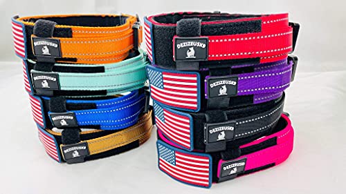 Dog Collar With Control Handle Quick Release Metal Buckle Heavy Duty Military Style 2" Width Nylon With Usa Flag For Handling And Training Large Canine Male Or Female K9 #TOP7