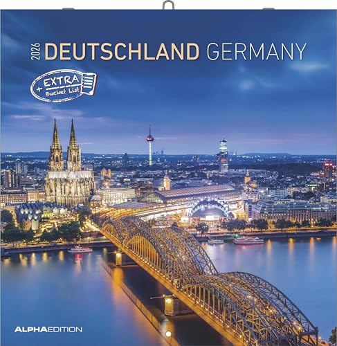 Alpha Edition - Germany Calendar 2026 - Wall Calendar 30 x 30 cm with Germany Motifs & Space for Notes, Brochure Calendar with Holiday Dates, Perfect Picture Calendar for Home and Office: Germany