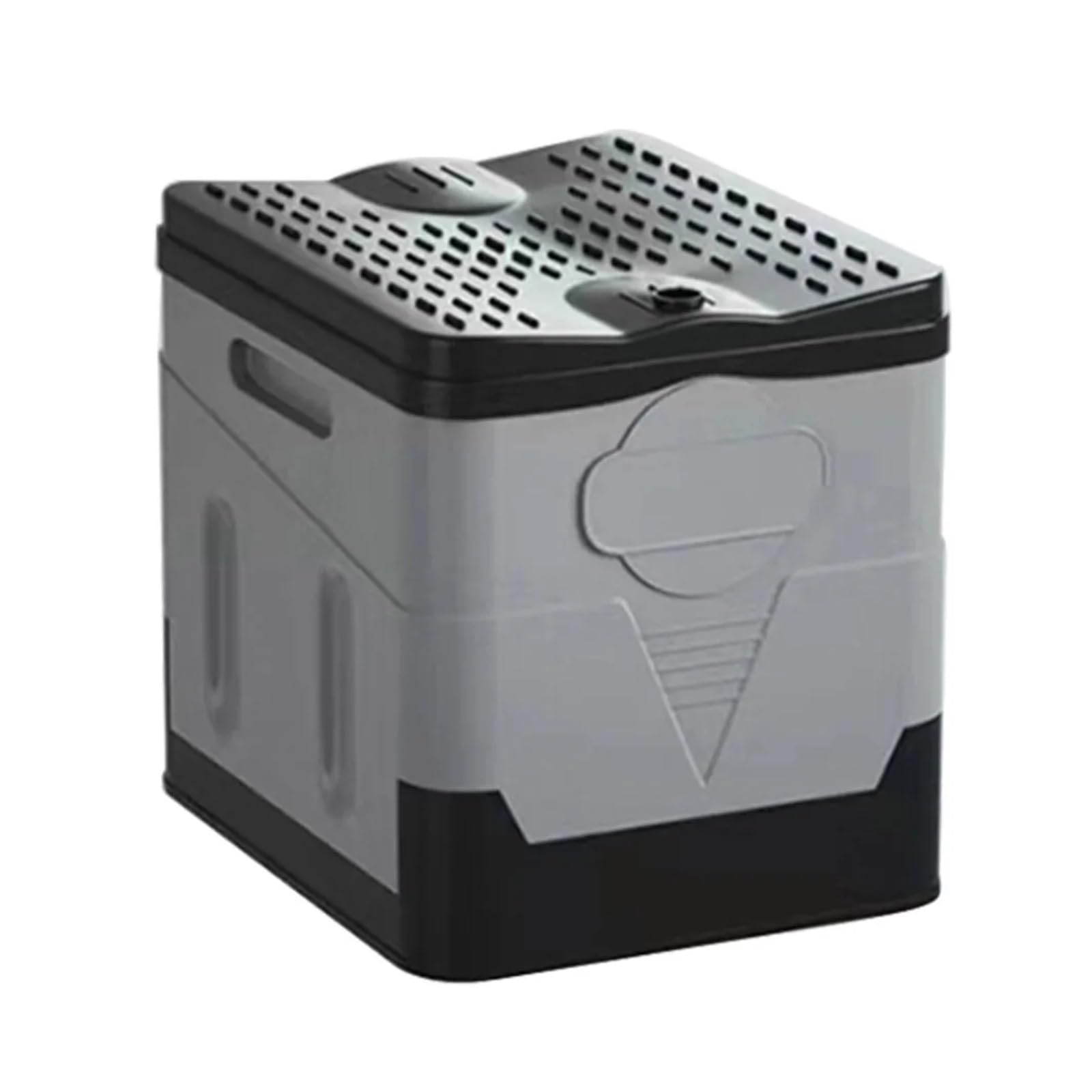 Folding Toilet Movable Toilet Portable Car Toilet Bucket Capacity Reusable Trash Can for Tour Emergency Self-Driving Travel(Black Grey)