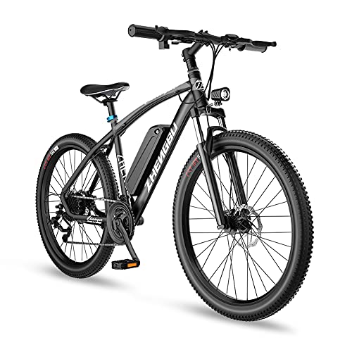 26 Electric Bike for Adults,400W Motor Electric Mountain Bicycle with 48V10Ah Lithium Battery,21Mph Ebike Shimano 7-Speed,Hydraulic Suspension Fork