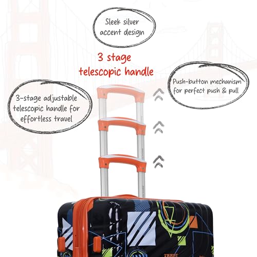 Image of AMERICAN TRAVELLER Urban SF Trolley Bags Single Small Size | Durable Hard Shell, TSA-Type Lock, 360 Disc Spinner Wheels, Expandable Luggage
