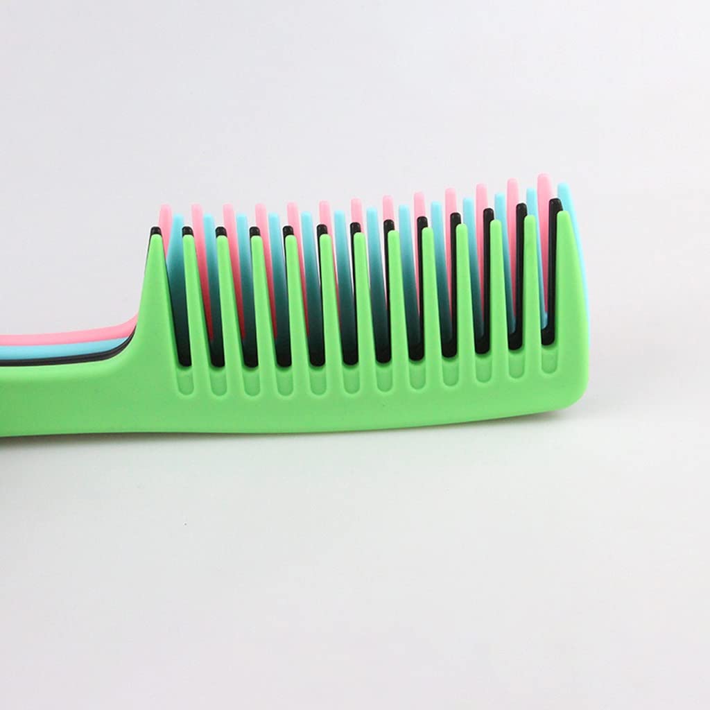 Peine para el Cuidado del Cabello Peine para el Cabello Peine de Dientes Grandes Peine de Dientes Anchos para Cabello Liso Peine para Cabello Rizado Peine (F4pc L)