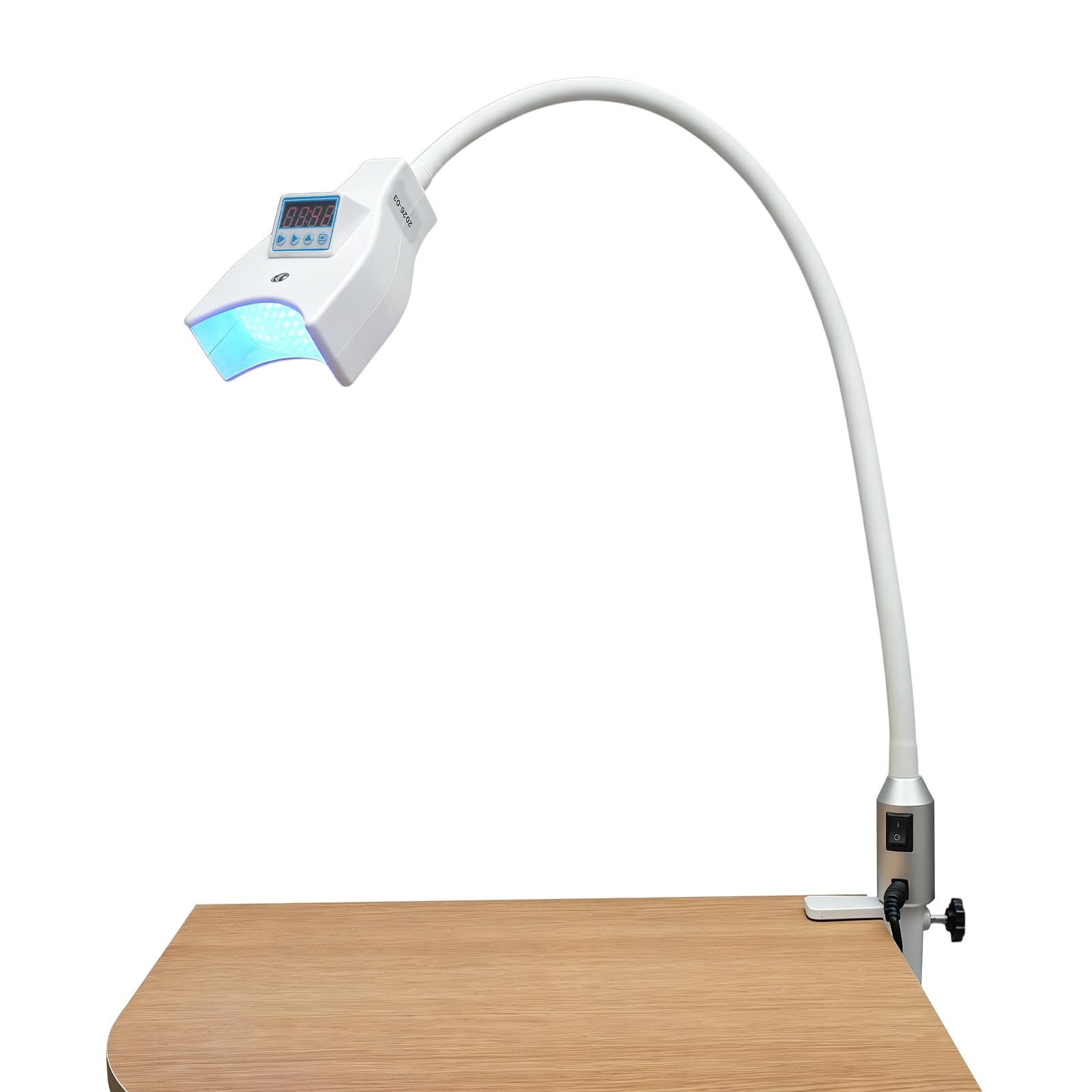 Dispositivo de blanqueamiento dental blanco, lámpara LED de luz fría, 100-240 V, adaptador UE