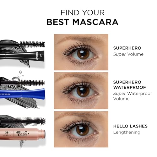 It Cosmetics S5299201 Superhero Mascara – Super Elastic Stretch Black Mascara For Volume & Length - Volumizing Mascara With Collagen, Biotin & Peptides – Suitable Makeup Mascara For Sensitive Eyes thumb #7