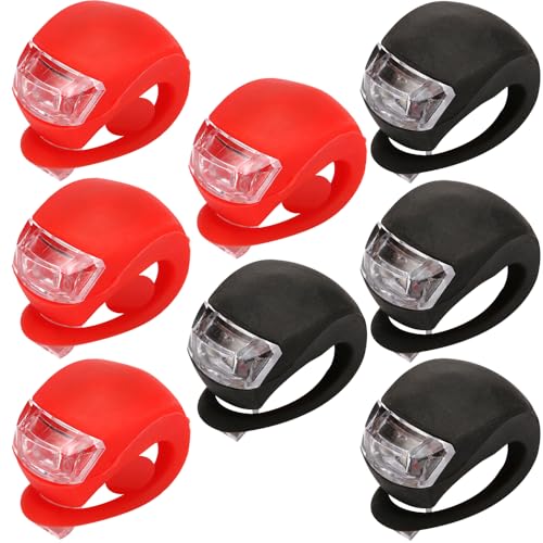 Kinderwagenlicht Silikon, 8 Stück Kinder Scooter Licht, Mehrzweck Wasserdichtes LED Warnlicht...