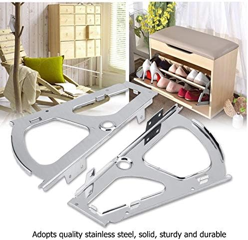 Miniatura 3 de 2 bisagras de gabinete para cajones de zapatos, accesorios de repuesto de estante Turing de acero inoxidable, bisagras de armarios resistentes (1