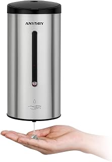 anydry Professional 750ml Automatic Wall-Mounted Soap Dispenser with Anti-Corrosion Coating (Brushed Stainless Steel)