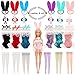 BARWA 4 Set Doll Clothes Bunny Costume Outfits Party Clothes for 11.5 Inch Doll Including Bunny Clothes, Headwear, Lace Sock, Garter Mitten, Bow Necklace