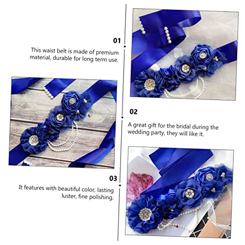 1Pc Pearl Decorated Girdle for Bridal Dress Elegant Flower Shape Waistband for Shower Wedding Party Accessory for Special Occasions4