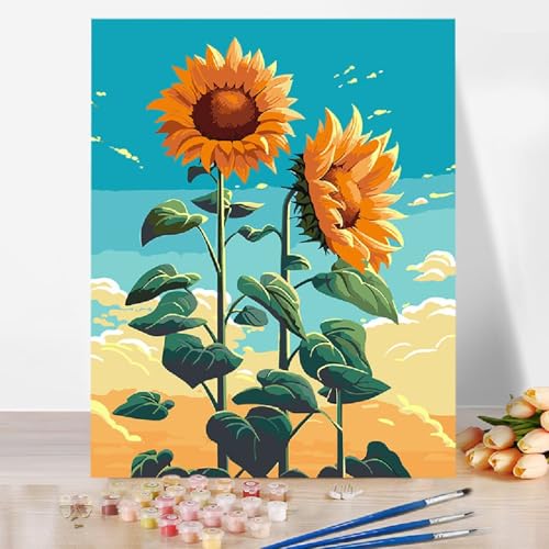GLbgt[t 50x40cm l̓hG SDIYAANG̋ƕMZbgœ͂̓y߂ ̓Eȃ蕨 ƒItBX̑A[gAnumber paint with frameAЂ܂蔨