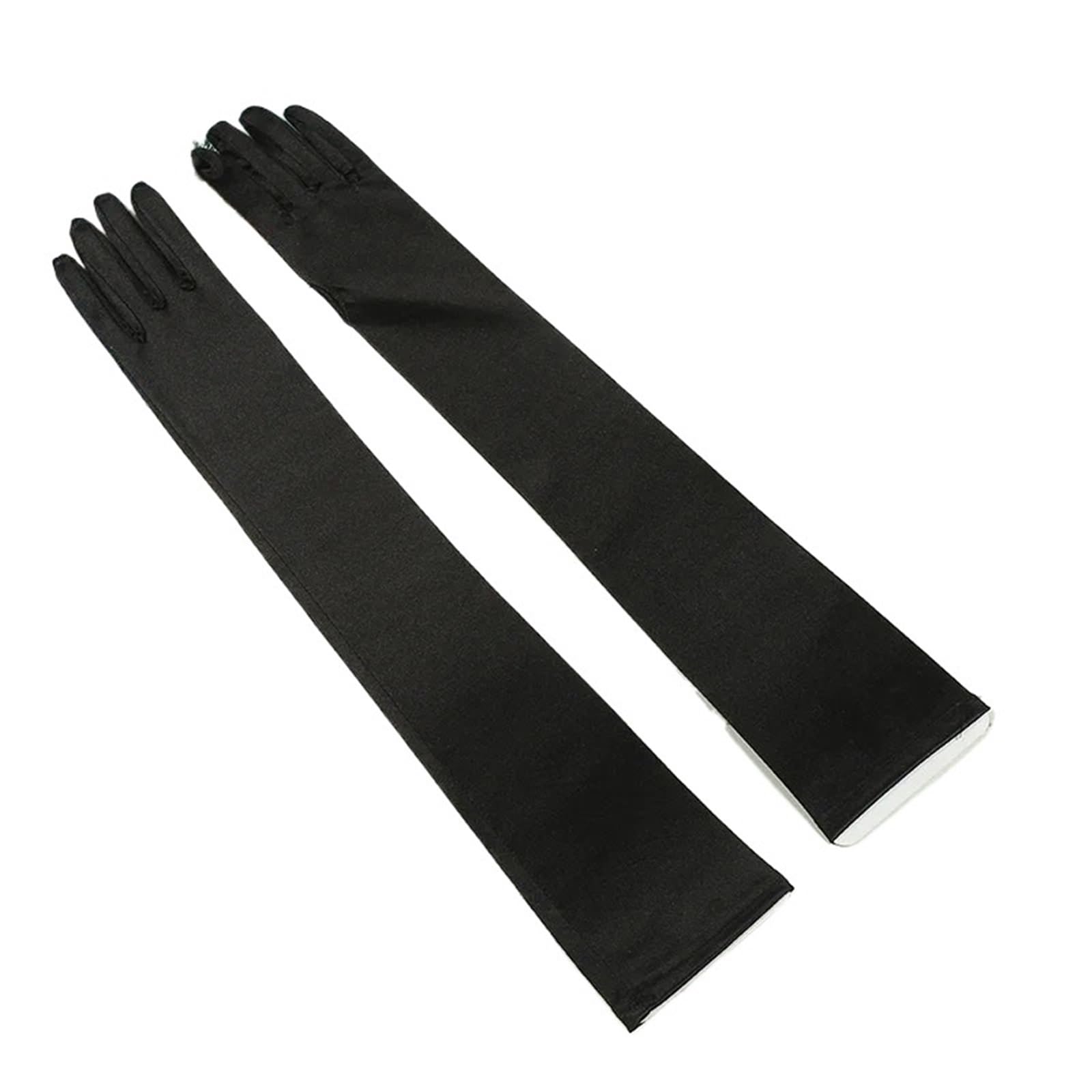 2 paia di guanti lunghi da opera for sposa con dita, ballo for ragazze Per Feste E Balli