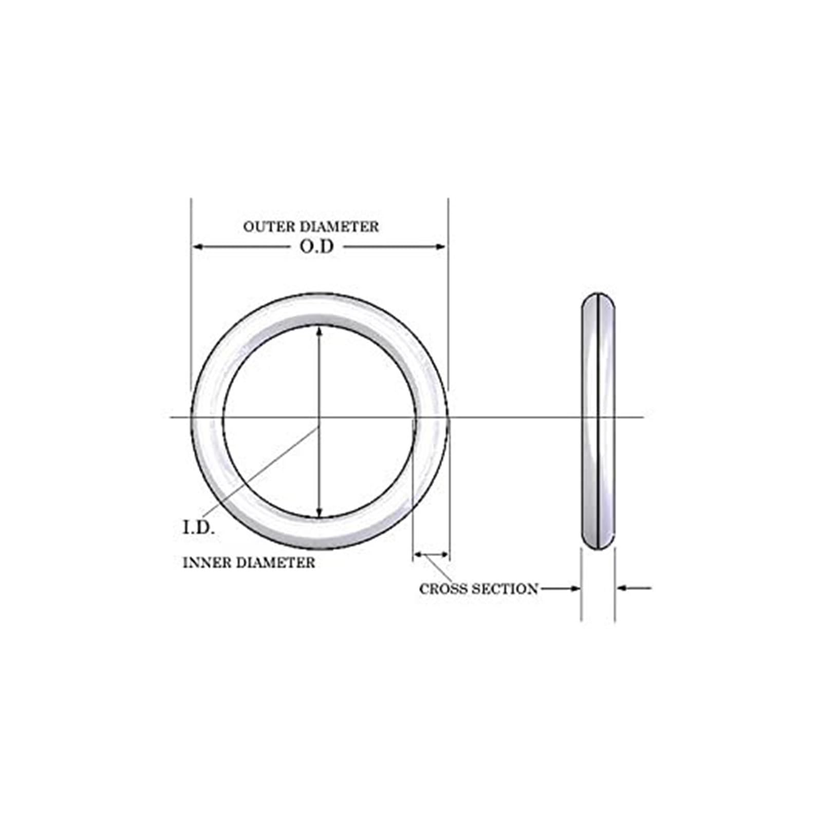 100 pièces CS 1.78mm joints toriques en caoutchouc NBR Nitrile joint torique joint torique joint d'étanchéité joint d'étanchéité joint d'huile,Matériau Fiable(ID 7.95mm (100Pcs))
