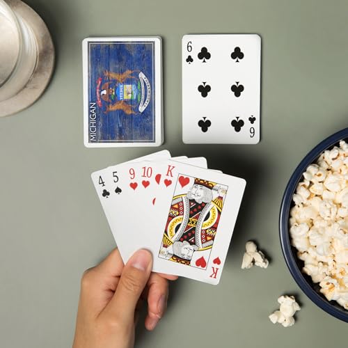 Baraja de Poker 52 cartas Rustic Michigan State Flag miniatura 2
