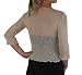 Mimosa Mujer Crochet Bolero Brillo Liso de Encaje Elastico Cardigan Abierto (Talla...