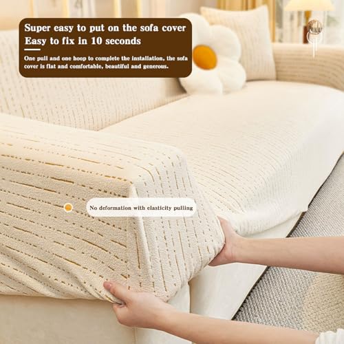 Couvre canapé en velours de qualité supérieure 3 places - 7