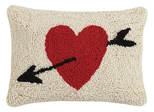 Peking Handicraft 30JES815C12OB Heart Cupid's Arrow Hook Pillow, ...