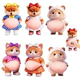 mefeny 【2026新型】犬 猫 お腹 シール 動物 ぷにぷにシール 3組計6点 柔らかいお腹 ぷにぷに かわいい スクイーズ デコレーション 衝突防止 携帯電話飾り 手帳 日記帳 车用 手芸用品 (犬と猫)