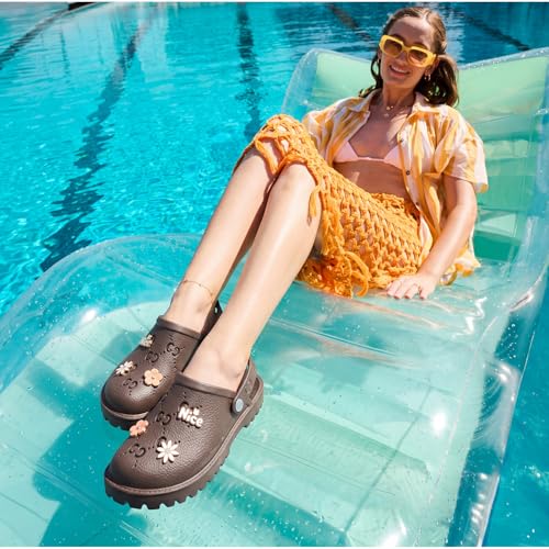 Image of YOHO Women's Clogs Mimo with Charms | Lightweight, Soft on Skin, Comfortable & Waterproof Monsoon Sandals | Everyday Use Footwear for ladies & Girls