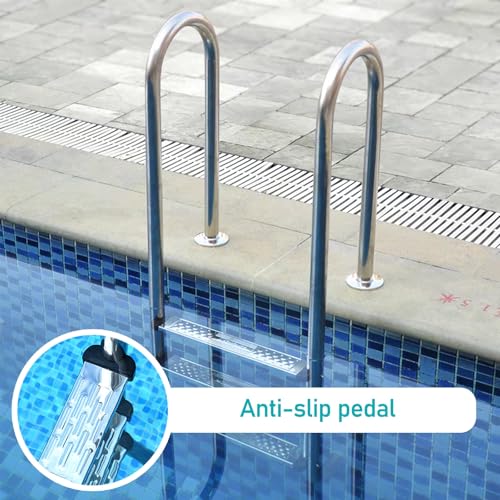 Escalera para piscina con 2 niveles de acero inoxidable miniatura 5