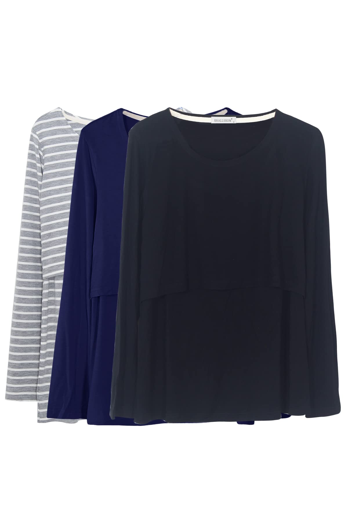 Smallshow Women's Long Sleeve Breastfeeding Top Maternity Nursing T-Shirt Pregnancy Clothes — view 15