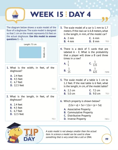 7th Grade Common Core Math: Daily Practice Workbook - Part I: Multiple Choice | 1000+ Practice Questions and Video Explanations | Argo Brothers (Next Generation Learning Standards Aligned (NGSS)) - Image 4