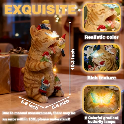 ZESTYEUX Solar Funny Garden Gnomes Figurine with Colorful LED Lights - image 7