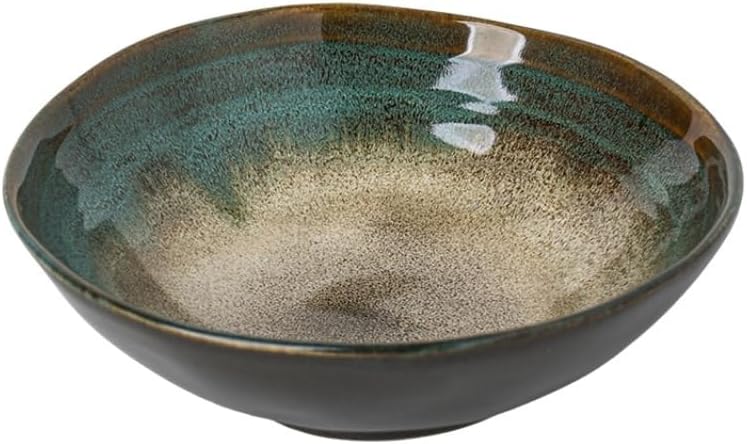ミキシングボウル レトロな不規則なサラダボウル セラミックヌードルボウル レストランスナックボウル サラダボウル フルーツボウル